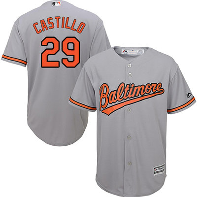 Orioles #29 Welington Castillo Grey Cool Base Stitched Youth MLB Jersey