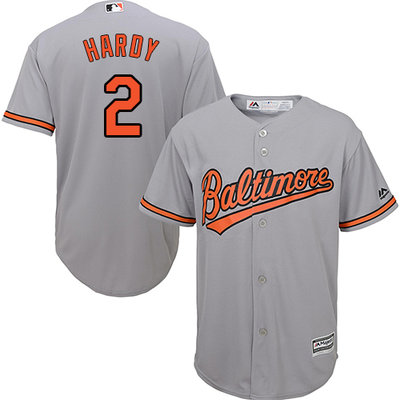 Orioles #2 J.J. Hardy Grey Cool Base Stitched Youth MLB Jersey