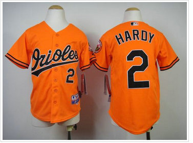 Youth MLB Baltimore Orioles #2 J.J. Hardy Orange Cool Base Stitched Jersey
