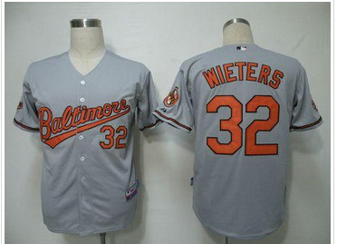 Youth MLB Baltimore Orioles #32 Matt Wieters Grey Cool Base Jersey