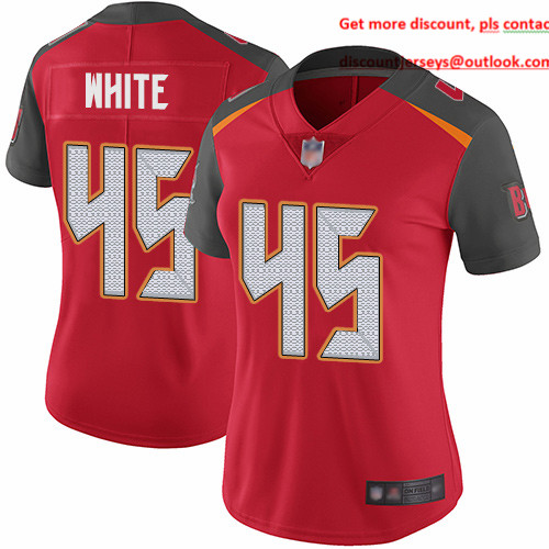 Buccaneers #45 Devin White Red Team Color Women's Stitched Football Vapor Untouchable Limited Jersey