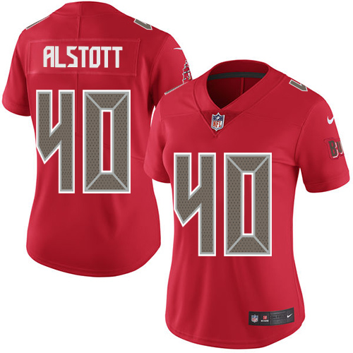 Nike Buccaneers #40 Mike Alstott Red Women's Stitched NFL Limited Rush Jersey Nike Buccaneers #40 Mike Alstott Red Women's Stitched NFL Limited Rush Jersey