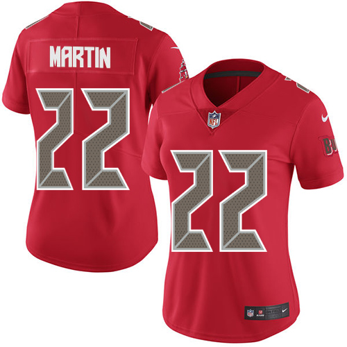 Nike Buccaneers #22 Doug Martin Red Women's Stitched NFL Limited Rush Jersey