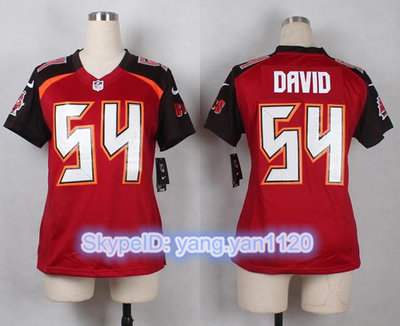 Nike Buccaneers #54 Lavonte David Red Team Color Women's Stitched NFL New Elite Jersey