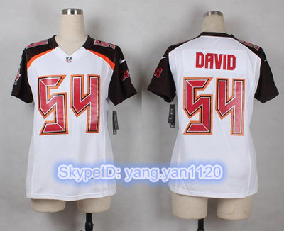 Nike Buccaneers #54 Lavonte David White Women's Stitched NFL New Elite Jersey