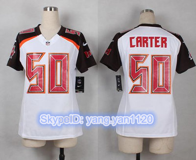 Nike Buccaneers #50 Bruce Carter White Women's Stitched NFL New Elite Jersey