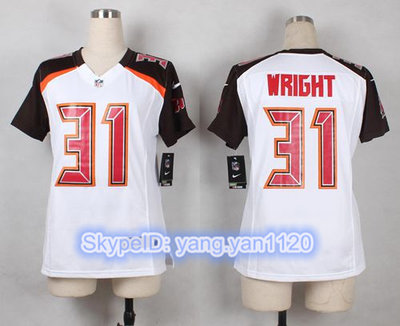 Nike Buccaneers #31 Major Wright White Women's Stitched NFL New Elite Jersey