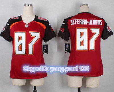 Nike Buccaneers #87 Austin Seferian-Jenkins Red Team Color Women's Stitched NFL New Elite Jersey