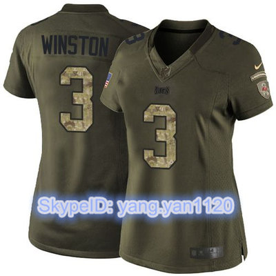 Nike Buccaneers #3 Jameis Winston Green Women's Stitched NFL Limited Salute to Service Jersey