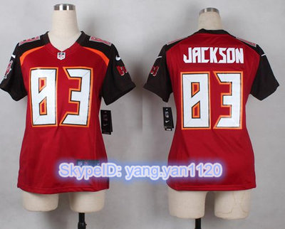 Nike Buccaneers #83 Vincent Jackson Red Team Color Women's Stitched NFL New Elite Jersey