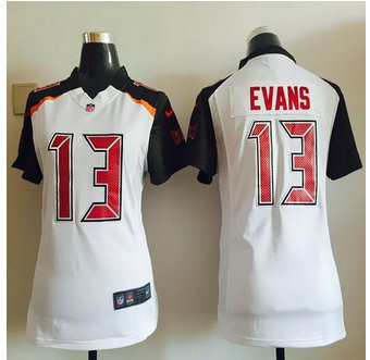 Women NEW Buccaneers #13 Mike Evans White Stitched NFL New Elite Jersey