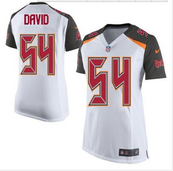 Women NEW Buccaneers #54 Lavonte David White Stitched NFL New Elite Jersey Women NEW Buccaneers #54 Lavonte David White Stitched NFL New Elite Jersey