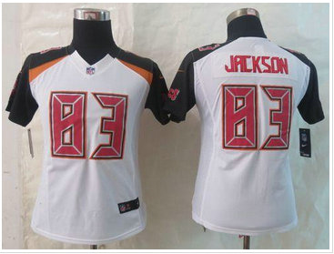 Women NFL Tampa Bay Buccaneers #83 Vincent Jackson White NFL New Jersey