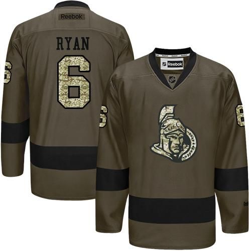 Senators #6 Bobby Ryan Green Salute to Service Stitched NHL Jersey Senators #6 Bobby Ryan Green Salute to Service Stitched NHL Jersey