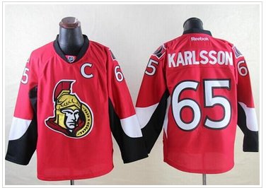 Ottawa Senators #65 Erik Karlsson Red Home Stitched NHL Jersey