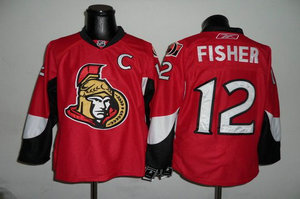 ottawa senators 12 fisher red C patch