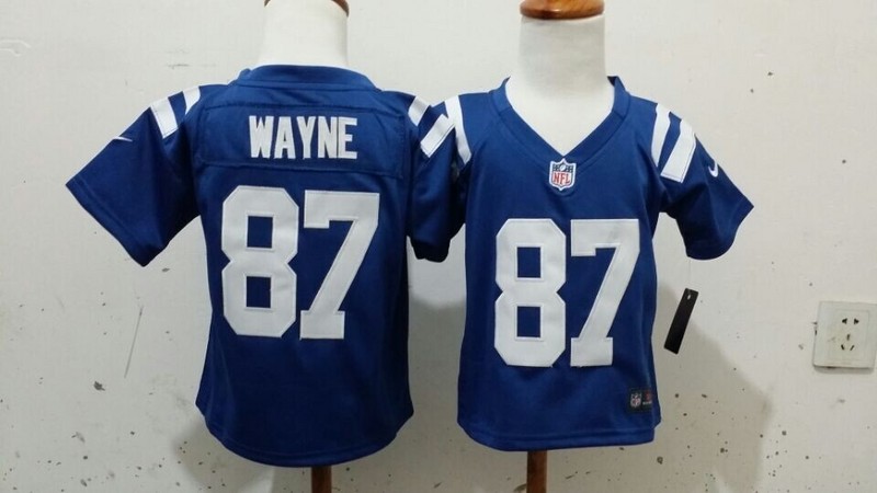2-6 Years Old Kids Reggie Wayne Indianapolis Colts #87 Blue Stitched Nike Jersey
