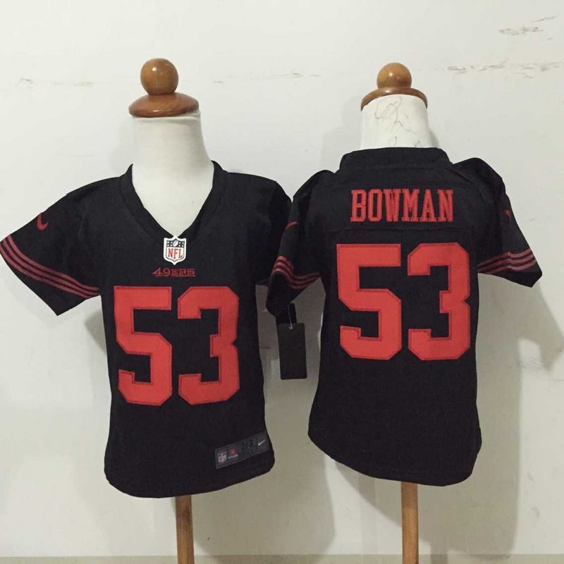 2-6 Kids Navorro Bowman San Francisco 49ers #53 Black Jersey