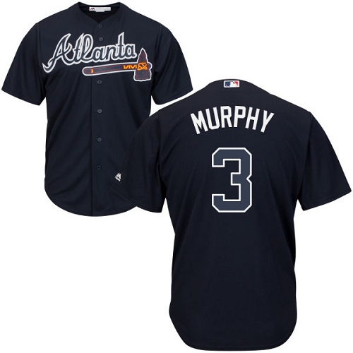Braves #3 Dale Murphy Navy Blue Cool Base Stitched Youth MLB Jersey
