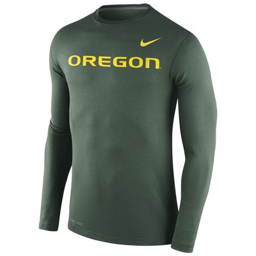 Oregon Ducks Stadium Dri-FIT Touch Long Sleeves Top Green