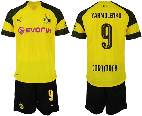 Dortmund #9 Yarmolenko Home Soccer Club Jersey