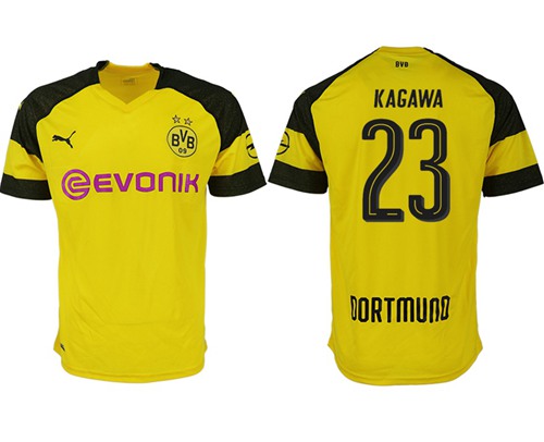 Dortmund #23 Kagawa Home Soccer Club Jersey
