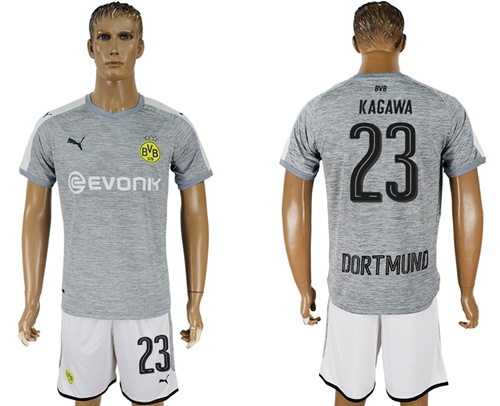Dortmund #23 Kagawa Grey Soccer Club Jersey