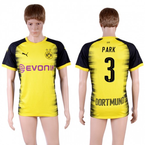Dortmund #3 Park Yellow Soccer Club Jersey Dortmund #3 Park Yellow Soccer Club Jersey