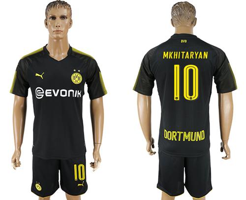 Dortmund #10 Mkhitaryan Away Soccer Club Jersey Dortmund #10 Mkhitaryan Away Soccer Club Jersey
