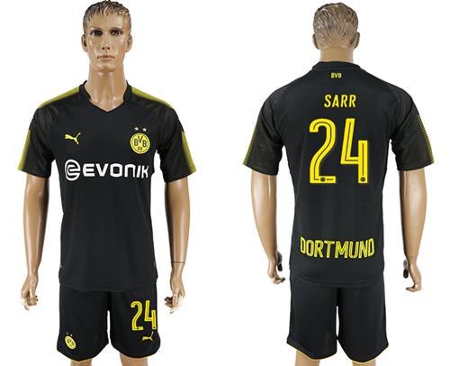 Dortmund #24 Sarr Away Soccer Club Jersey