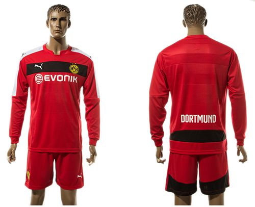 Dortmund Blank Red Goalkeeper Soccer Club Jersey