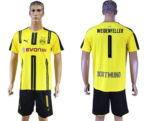 Dortmund #1 Weidenfeller Home Soccer Club Jersey Dortmund #1 Weidenfeller Home Soccer Club Jersey