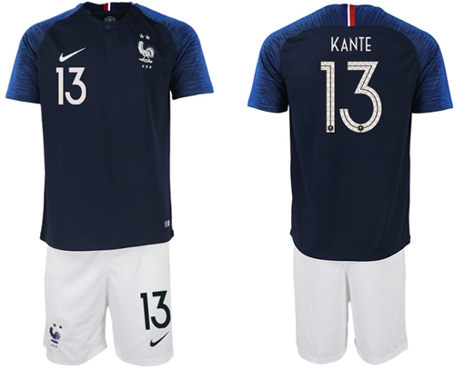 France #13 Kante Home Soccer Country Jersey