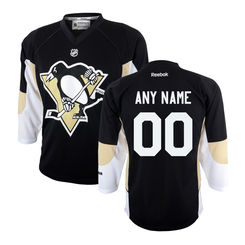 Reebok Pittsburgh Penguins Preschool Replica Home Custom Jersey - Black