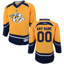 Reebok Nashville Predators Toddler Replica Home Custom Jersey - Gold