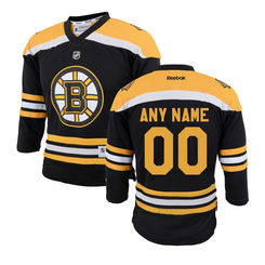 Reebok Boston Bruins Custom Preschool Replica Home Jersey - Black