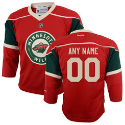 Reebok Minnesota Wild Toddler Replica Home Custom Jersey - Red