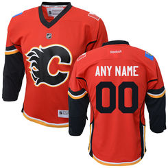 Reebok Calgary Flames Toddler Replica Home Custom Jersey - Red