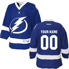 Reebok Tampa Bay Lightning Youth Replica Home Custom Jersey - Royal Blue