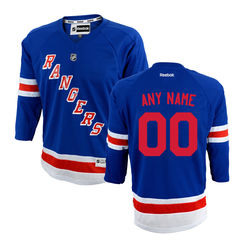 Reebok New York Rangers Youth Replica Home Custom Jersey - Royal Blue