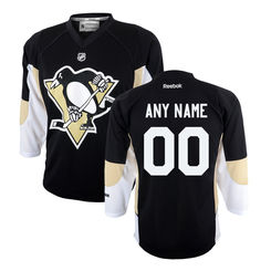 Reebok Pittsburgh Penguins Infant Replica Home Custom Jersey - Black