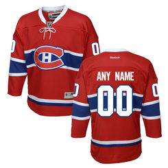 Youth Montreal Canadiens Reebok Red Home Premier Custom Jersey
