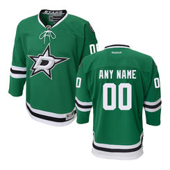 Youth Dallas Stars Reebok Green Custom Premier Home Jersey