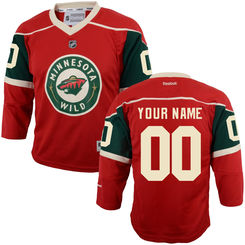 Reebok Minnesota Wild Infant Replica Home Custom Jersey - Red