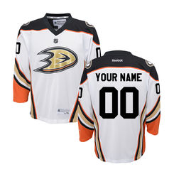 Reebok Anaheim Ducks NHL Youth Custom Replica Jersey - White