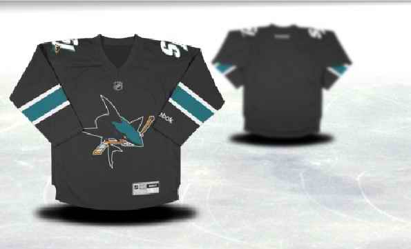 San Jose Sharks Youth Customized Black Third Jersey