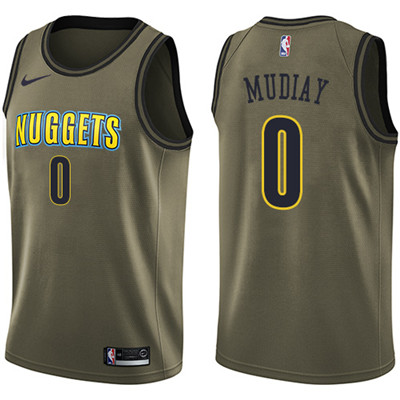 Nike Nuggets #0 Emmanuel Mudiay Green Salute to Service Youth NBA Swingman Jersey Nike Nuggets #0 Emmanuel Mudiay Green Salute to Service Youth NBA Swingman Jersey