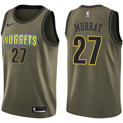 Nike Nuggets #27 Jamal Murray Green Salute to Service Youth NBA Swingman Jersey