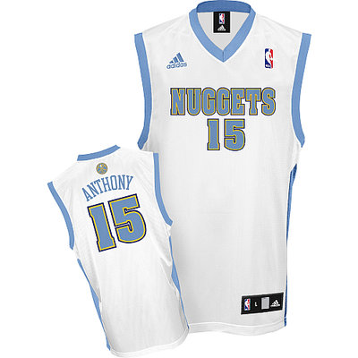 Nuggets #15 Carmelo Anthony Stitched White Youth NBA Jersey Nuggets #15 Carmelo Anthony Stitched White Youth NBA Jersey