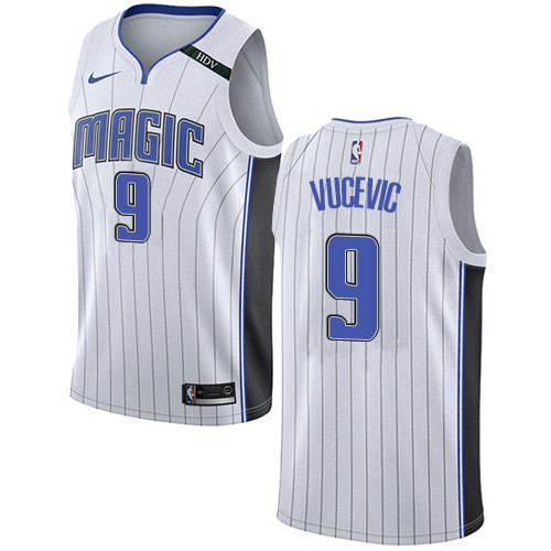 Magic #9 Nikola Vucevic White Youth Basketball Swingman Association Edition Jersey